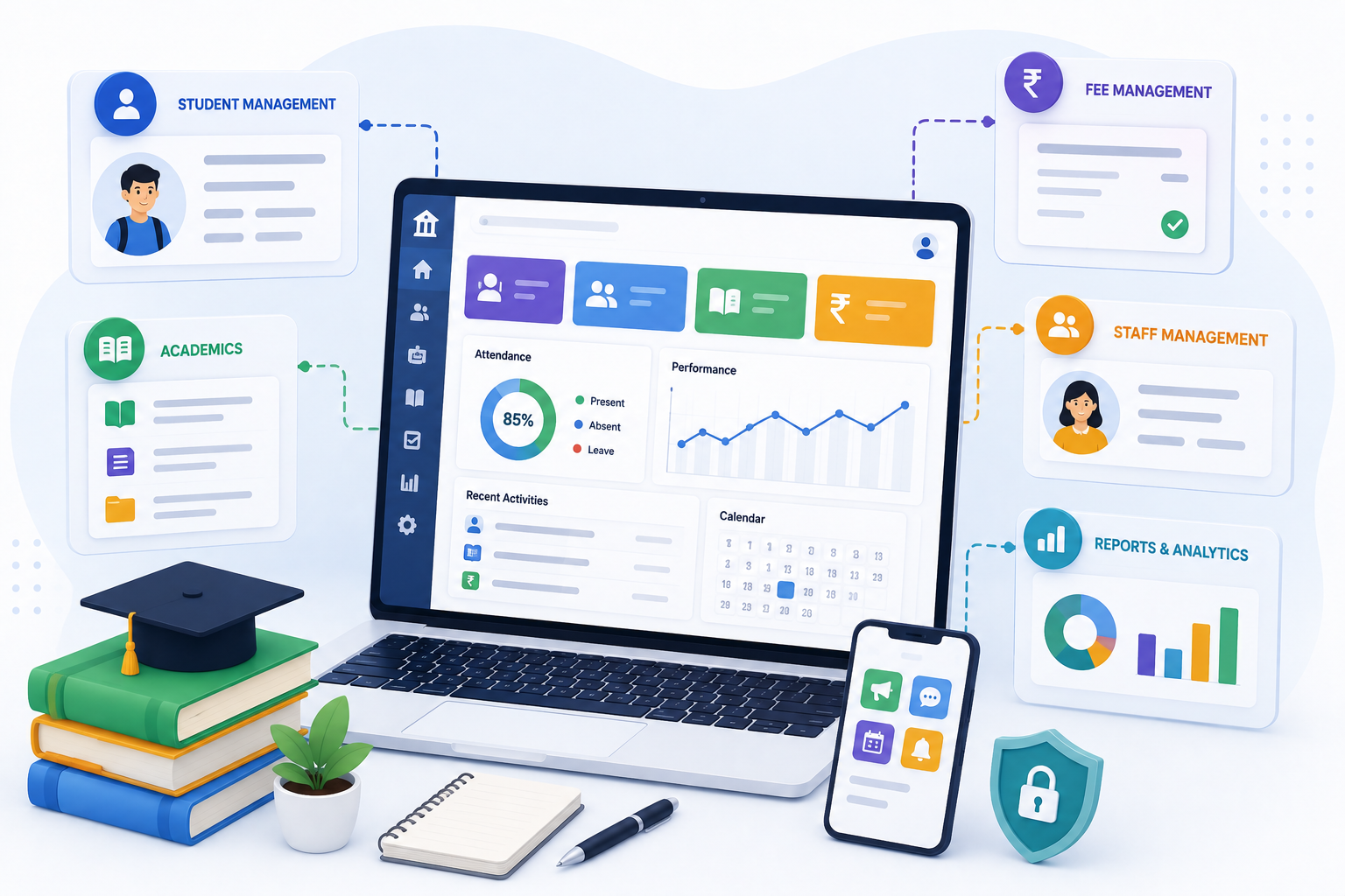 Educational ERP product screenshot